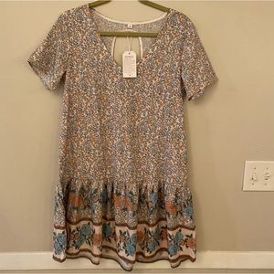 Floral short sleeved dress